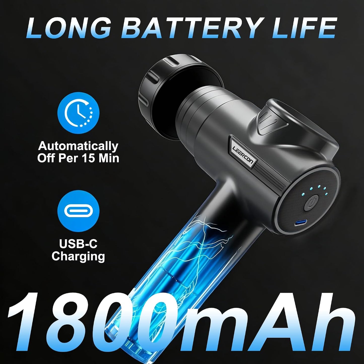 Massage Gun Deep Tissue Mini Muscle Massager for Pain Relief, Blue