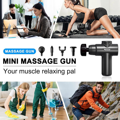 Massage Gun Deep Tissue Mini Muscle Massager for Pain Relief, Blue