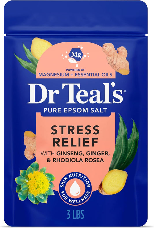 Epsom Salt Magnesium Soak, Stress Relief with Essential Oils, 3 lbs