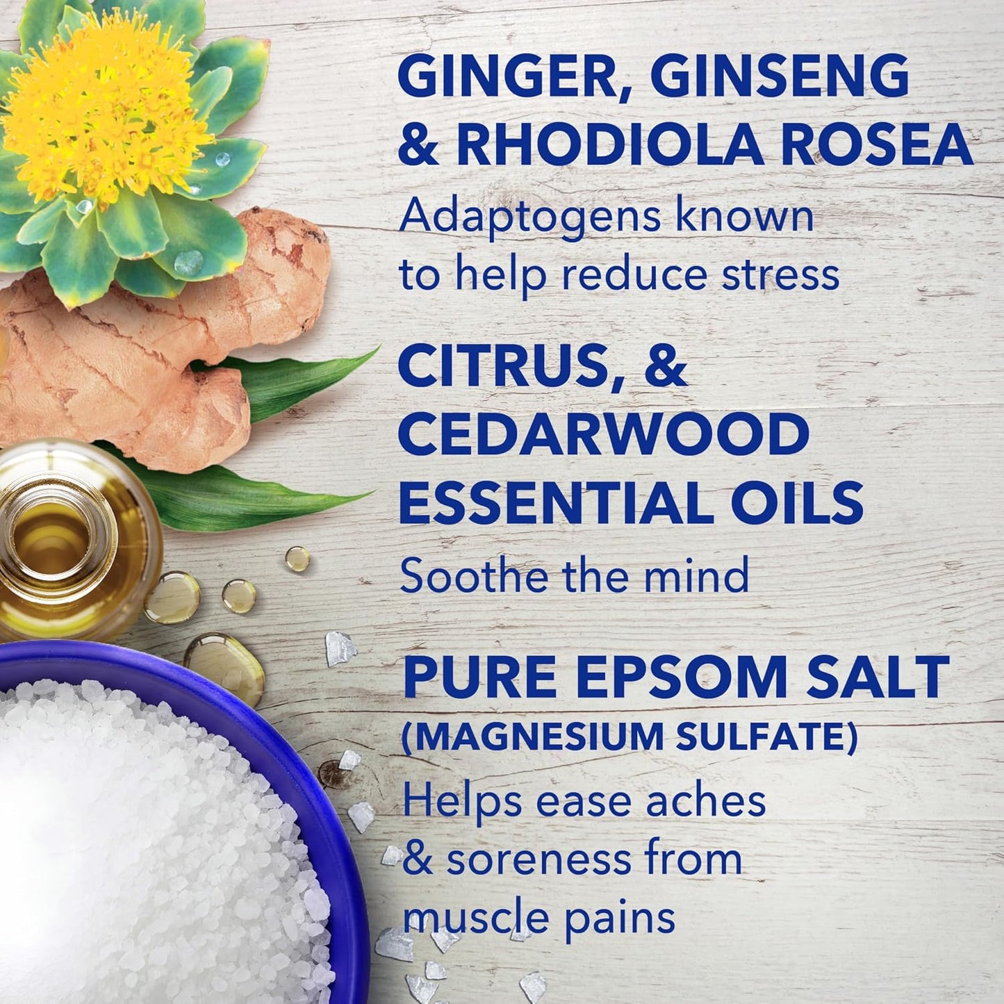 Epsom Salt Magnesium Soak, Stress Relief with Essential Oils, 3 lbs