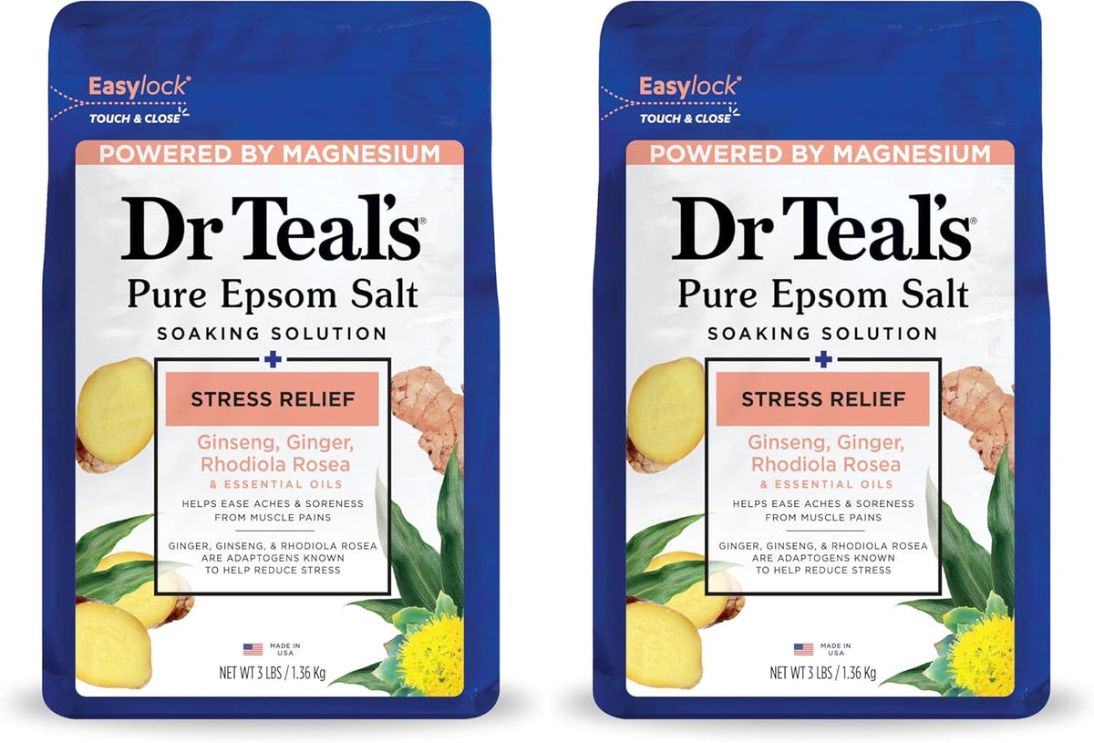 Epsom Salt Magnesium Soak, Stress Relief with Essential Oils, 3 lbs