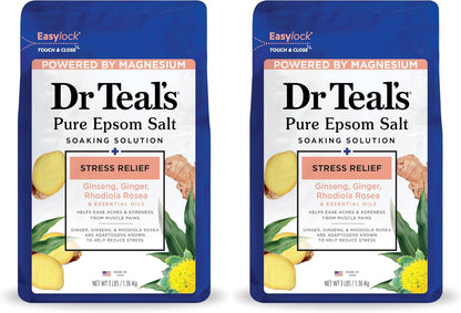 Epsom Salt Magnesium Soak, Stress Relief with Essential Oils, 3 lbs