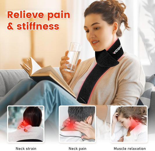 Red Light Therapy Belt for Body, Near Infrared Light Therapy for Face Neck 15W Wearable Red Light Neck Wrap with Timer Belt for Chin Hand Wrist Knee Unisex Gift