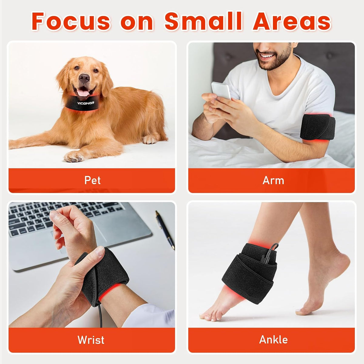 Red Light Therapy Belt for Body, Near Infrared Light Therapy for Face Neck 15W Wearable Red Light Neck Wrap with Timer Belt for Chin Hand Wrist Knee Unisex Gift