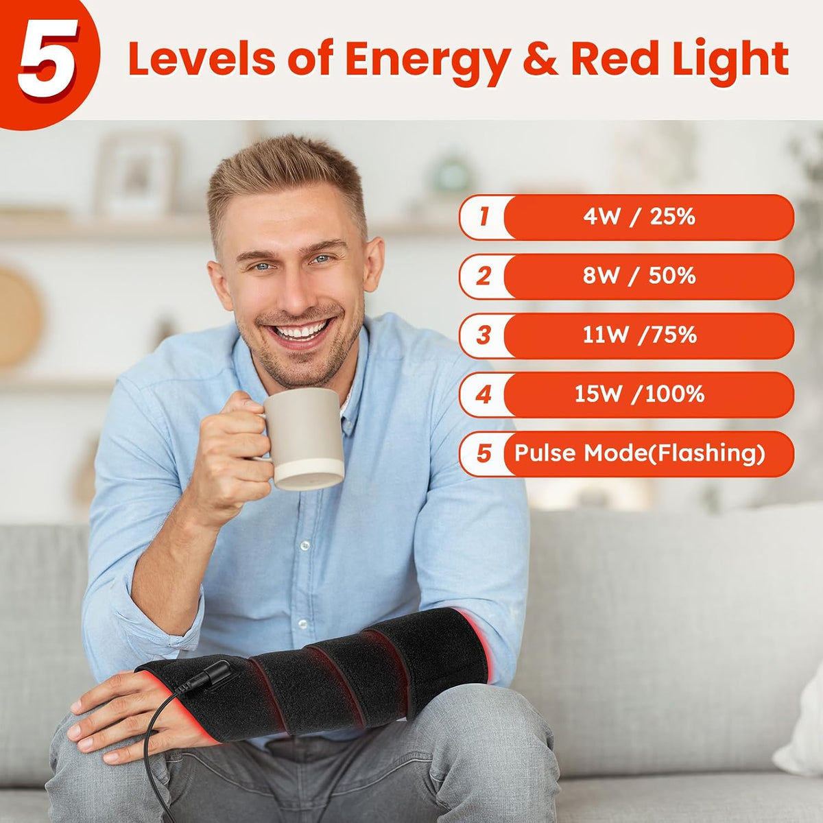 Red Light Therapy Belt for Body, Near Infrared Light Therapy for Face Neck 15W Wearable Red Light Neck Wrap with Timer Belt for Chin Hand Wrist Knee Unisex Gift