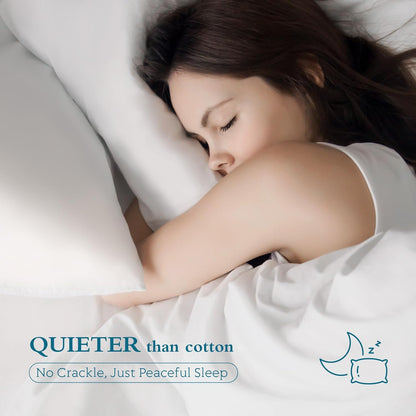 Cooling Pillowcases Queen Size Set of 2, Viscose Derived from Bamboo for Hot Sleepers, Soft & Silky Pillow Covers with Envelope Closure (Light Pink, 2 Pack, 20x30 inches)