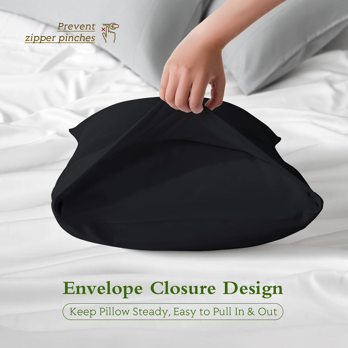 Cooling Pillowcases Queen Size Set of 2, Viscose Derived from Bamboo for Hot Sleepers, Soft & Silky Pillow Covers with Envelope Closure (Light Pink, 2 Pack, 20x30 inches)