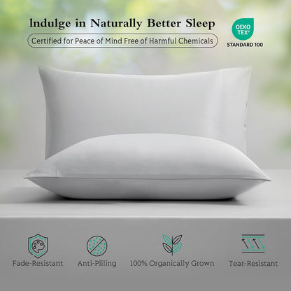 Cooling Pillowcases Queen Size Set of 2, Viscose Derived from Bamboo for Hot Sleepers, Soft & Silky Pillow Covers with Envelope Closure (Light Pink, 2 Pack, 20x30 inches)