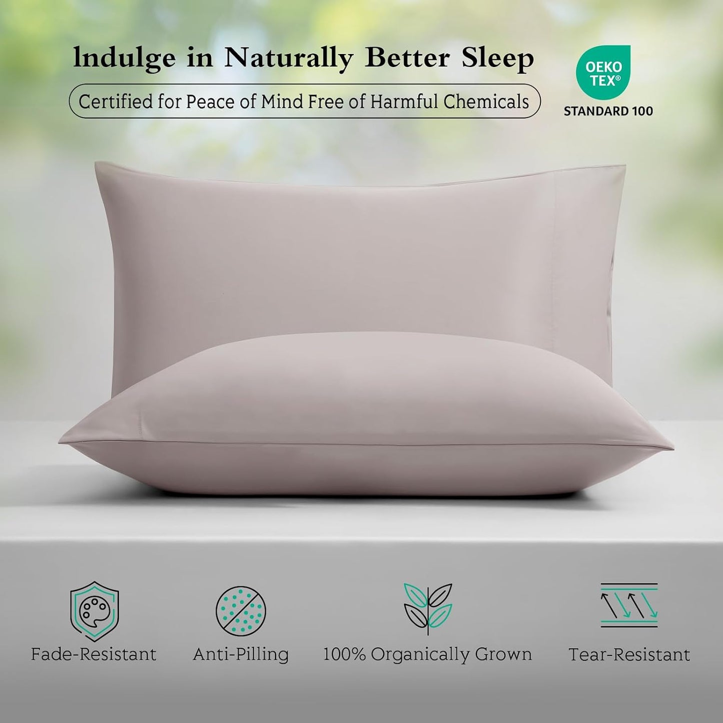 Cooling Pillowcases Queen Size Set of 2, Viscose Derived from Bamboo for Hot Sleepers, Soft & Silky Pillow Covers with Envelope Closure (Light Pink, 2 Pack, 20x30 inches)