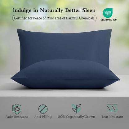 Cooling Pillowcases Queen Size Set of 2, Viscose Derived from Bamboo for Hot Sleepers, Soft & Silky Pillow Covers with Envelope Closure (Light Pink, 2 Pack, 20x30 inches)