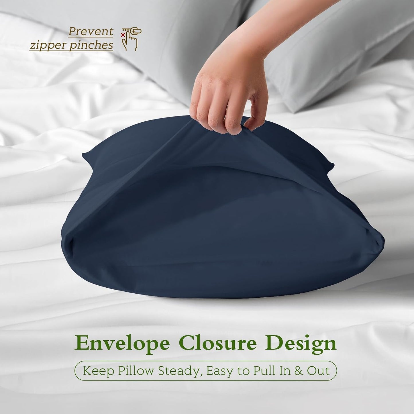 Cooling Pillowcases Queen Size Set of 2, Viscose Derived from Bamboo for Hot Sleepers, Soft & Silky Pillow Covers with Envelope Closure (Light Pink, 2 Pack, 20x30 inches)