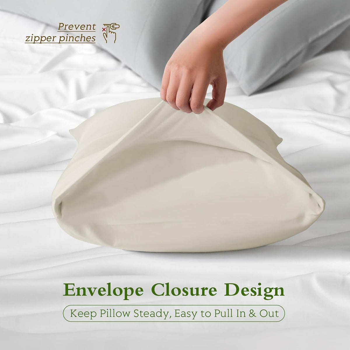 Cooling Pillowcases Queen Size Set of 2, Viscose Derived from Bamboo for Hot Sleepers, Soft & Silky Pillow Covers with Envelope Closure (Light Pink, 2 Pack, 20x30 inches)