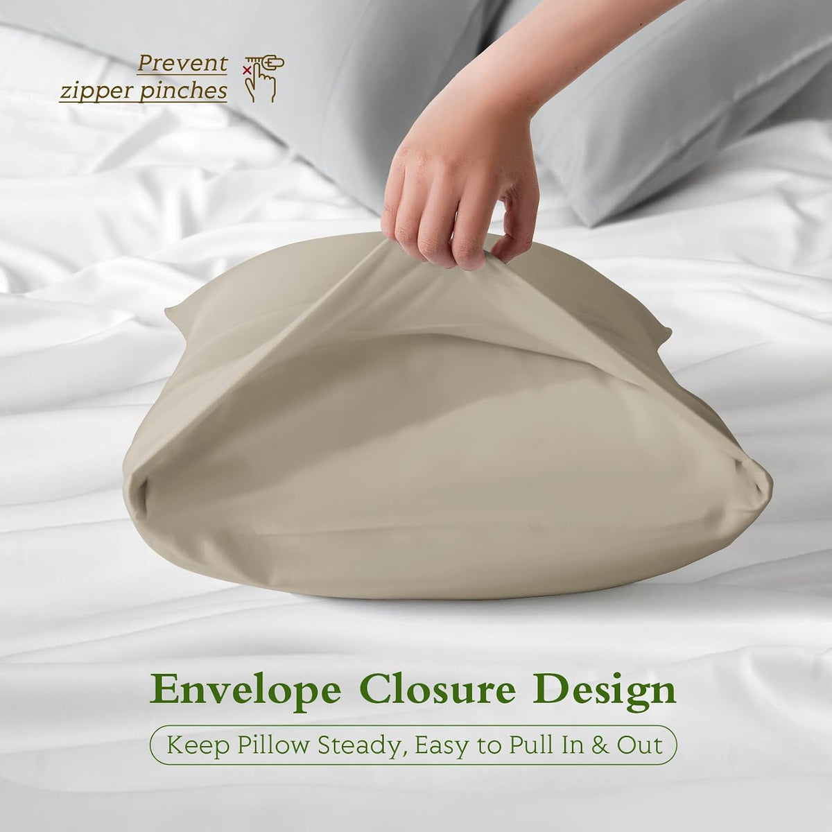 Cooling Pillowcases Queen Size Set of 2, Viscose Derived from Bamboo for Hot Sleepers, Soft & Silky Pillow Covers with Envelope Closure (Light Pink, 2 Pack, 20x30 inches)
