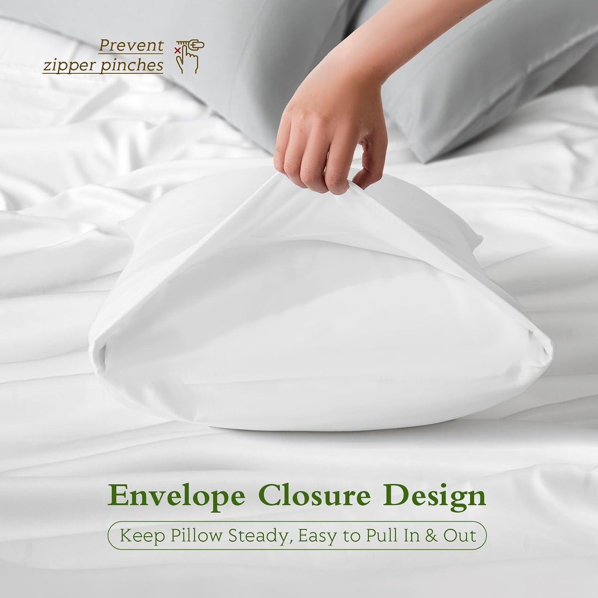 Cooling Pillowcases Queen Size Set of 2, Viscose Derived from Bamboo for Hot Sleepers, Soft & Silky Pillow Covers with Envelope Closure (Light Pink, 2 Pack, 20x30 inches)
