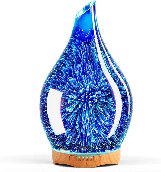 Essential Oil Diffuser 280ml Handmade Glass Diffuser 7H Runtime