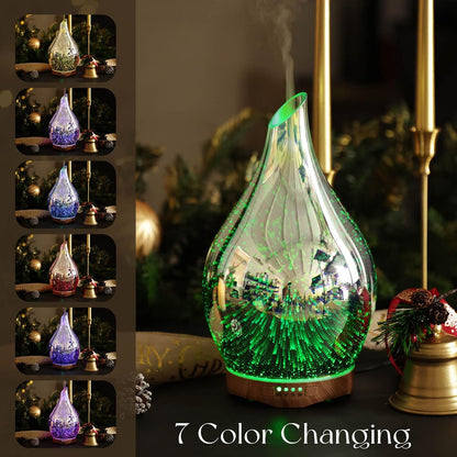 Essential Oil Diffuser 280ml Handmade Glass Diffuser 7H Runtime