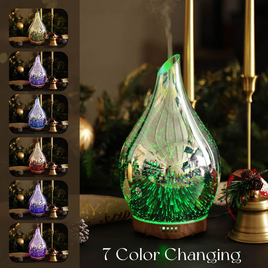 Essential Oil Diffuser 280ml Handmade Glass Diffuser 7H Runtime