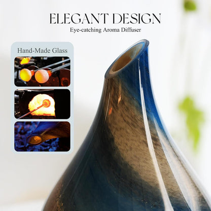 Essential Oil Diffuser 280ml Handmade Glass Diffuser 7H Runtime