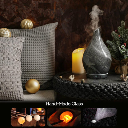 Essential Oil Diffuser 280ml Handmade Glass Diffuser 7H Runtime