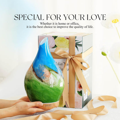 Essential Oil Diffuser 280ml Handmade Glass Diffuser 7H Runtime