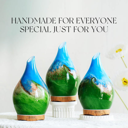 Essential Oil Diffuser 280ml Handmade Glass Diffuser 7H Runtime