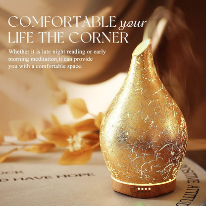 Essential Oil Diffuser 280ml Handmade Glass Diffuser 7H Runtime