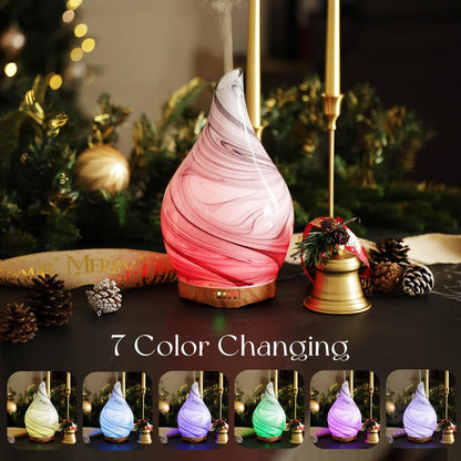 Essential Oil Diffuser 280ml Handmade Glass Diffuser 7H Runtime