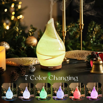Essential Oil Diffuser 280ml Handmade Glass Diffuser 7H Runtime