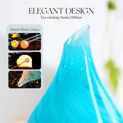 Essential Oil Diffuser 280ml Handmade Glass Diffuser 7H Runtime