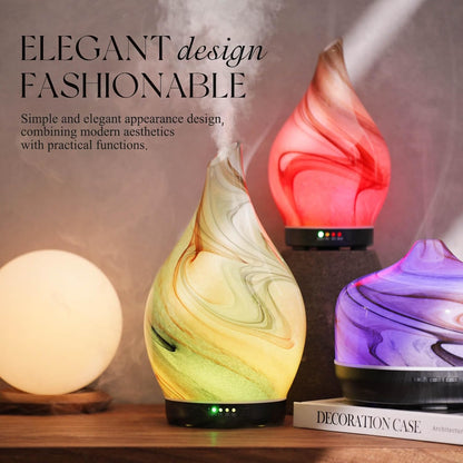 Essential Oil Diffuser 280ml Handmade Glass Diffuser 7H Runtime