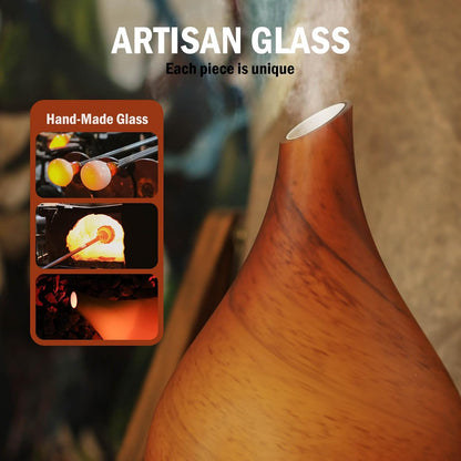 Essential Oil Diffuser 280ml Handmade Glass Diffuser 7H Runtime