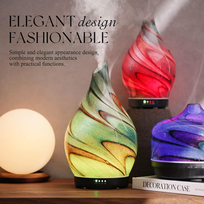 Essential Oil Diffuser 280ml Handmade Glass Diffuser 7H Runtime