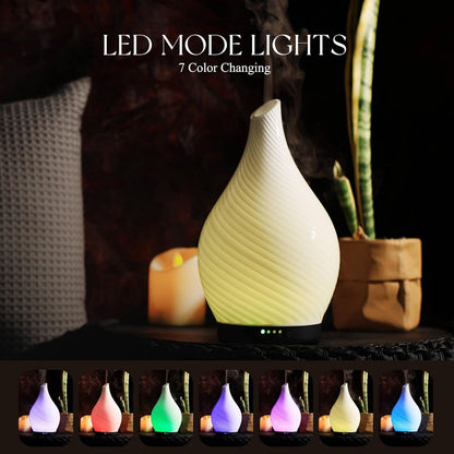 Essential Oil Diffuser 280ml Handmade Glass Diffuser 7H Runtime