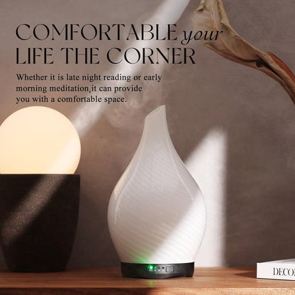 Essential Oil Diffuser 280ml Handmade Glass Diffuser 7H Runtime