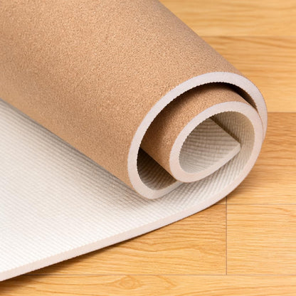 Cork Yoga Mat 6mm Extra Thick Cushioning High Density Natural Rubber Exercise Pad 72 x 24 Inch for Home Gym