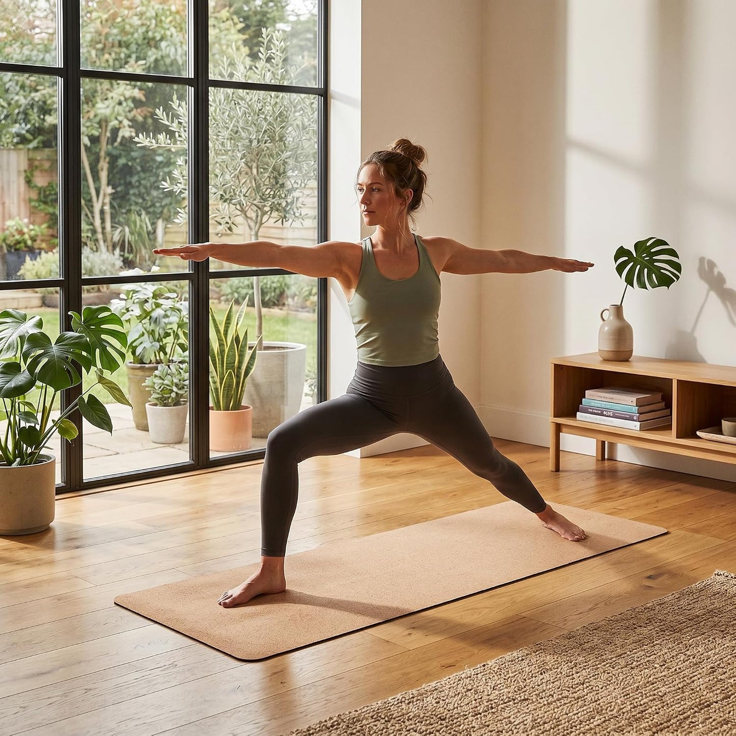 Cork Yoga Mat 6mm Extra Thick Cushioning High Density Natural Rubber Exercise Pad 72 x 24 Inch for Home Gym
