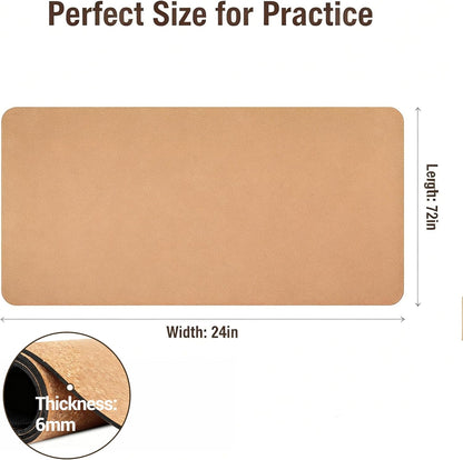 Cork Yoga Mat 6mm Extra Thick Cushioning High Density Natural Rubber Exercise Pad 72 x 24 Inch for Home Gym