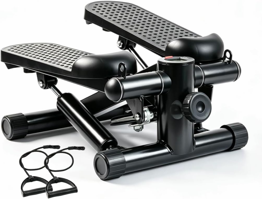 Compact Stepper Machine for Indoor Cardio & Leg Workout | Small Portable Step Exercise Equipment for At-Home Fitness | Quiet & Stable Fitness Stepper | Mini Stair Stepper for Home