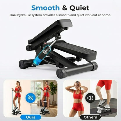 Compact Stepper Machine for Indoor Cardio & Leg Workout | Small Portable Step Exercise Equipment for At-Home Fitness | Quiet & Stable Fitness Stepper | Mini Stair Stepper for Home