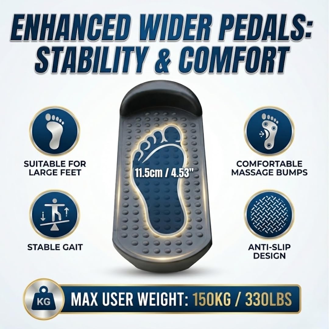 Compact Stepper Machine for Indoor Cardio & Leg Workout | Small Portable Step Exercise Equipment for At-Home Fitness | Quiet & Stable Fitness Stepper | Mini Stair Stepper for Home