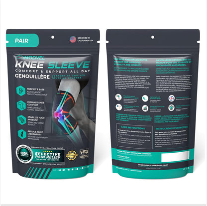Compression Knee Brace for Women & Men - 2 Pack Knee Brace for Women Running Knee Pain, Knee Support Compression Sleeve, Workout Sports Knee Braces for Meniscus Tear ACL & Arthritis Pain Relief