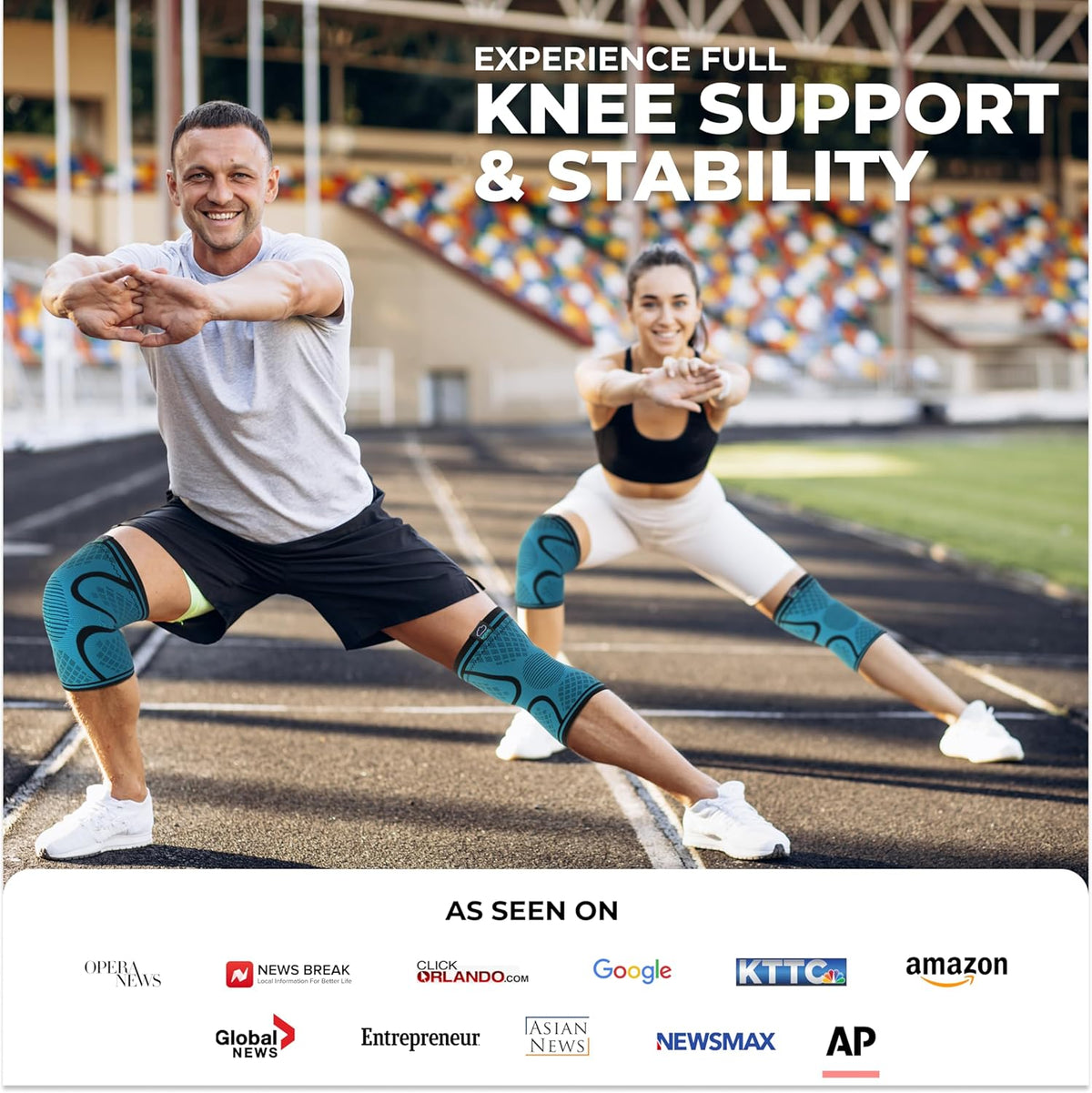 Compression Knee Brace for Women & Men - 2 Pack Knee Brace for Women Running Knee Pain, Knee Support Compression Sleeve, Workout Sports Knee Braces for Meniscus Tear ACL & Arthritis Pain Relief