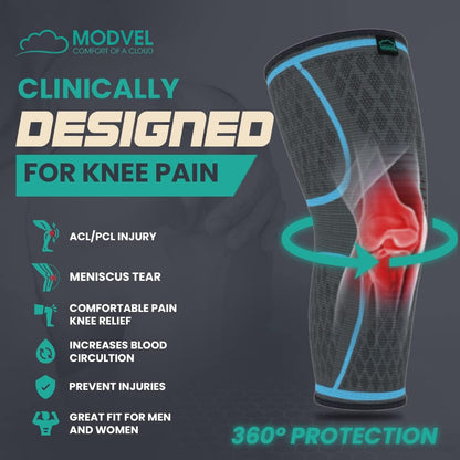 Compression Knee Brace for Women & Men - 2 Pack Knee Brace for Women Running Knee Pain, Knee Support Compression Sleeve, Workout Sports Knee Braces for Meniscus Tear ACL & Arthritis Pain Relief