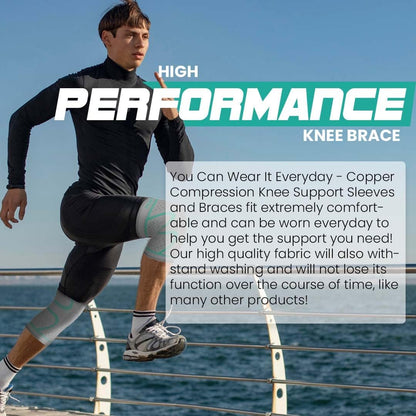 Compression Knee Brace for Women & Men - 2 Pack Knee Brace for Women Running Knee Pain, Knee Support Compression Sleeve, Workout Sports Knee Braces for Meniscus Tear ACL & Arthritis Pain Relief