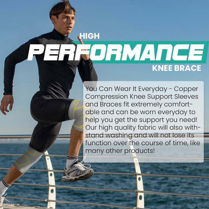 Compression Knee Brace for Women & Men - 2 Pack Knee Brace for Women Running Knee Pain, Knee Support Compression Sleeve, Workout Sports Knee Braces for Meniscus Tear ACL & Arthritis Pain Relief