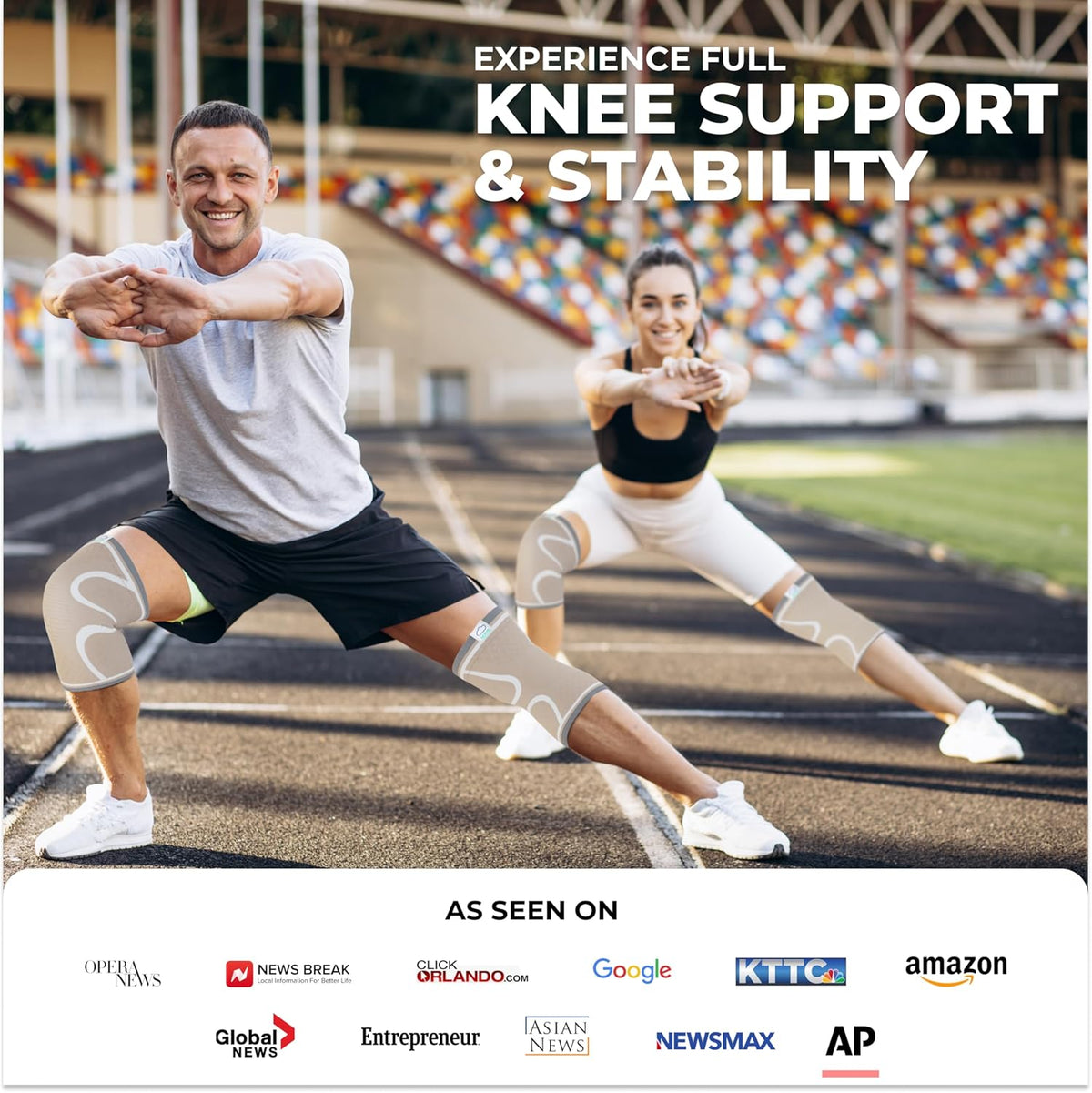 Compression Knee Brace for Women & Men - 2 Pack Knee Brace for Women Running Knee Pain, Knee Support Compression Sleeve, Workout Sports Knee Braces for Meniscus Tear ACL & Arthritis Pain Relief