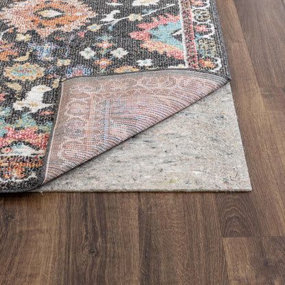 Non Slip Rug Pad 3' x 5'- 1/4" Thick Felt + Latex Rubber Gripper - Dual Surface Cushion for Hardwood, Carpet, Tile Floors, Made in USA - Colors B
