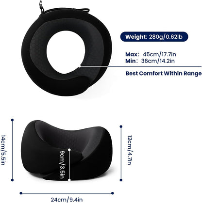 ® Memory Foam Travel Neck Pillow for Airplanes, Charcoal Gray
