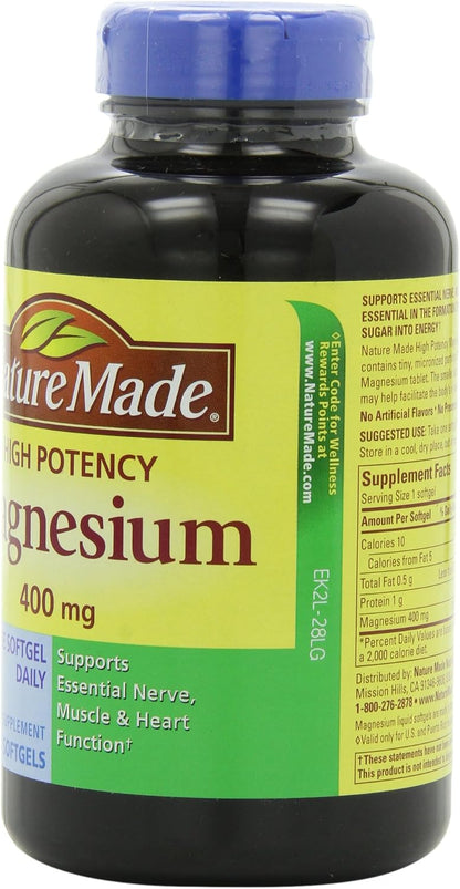 Nature Made Magnesium Oxide Extra Strength 400 mg, 110 Softgels