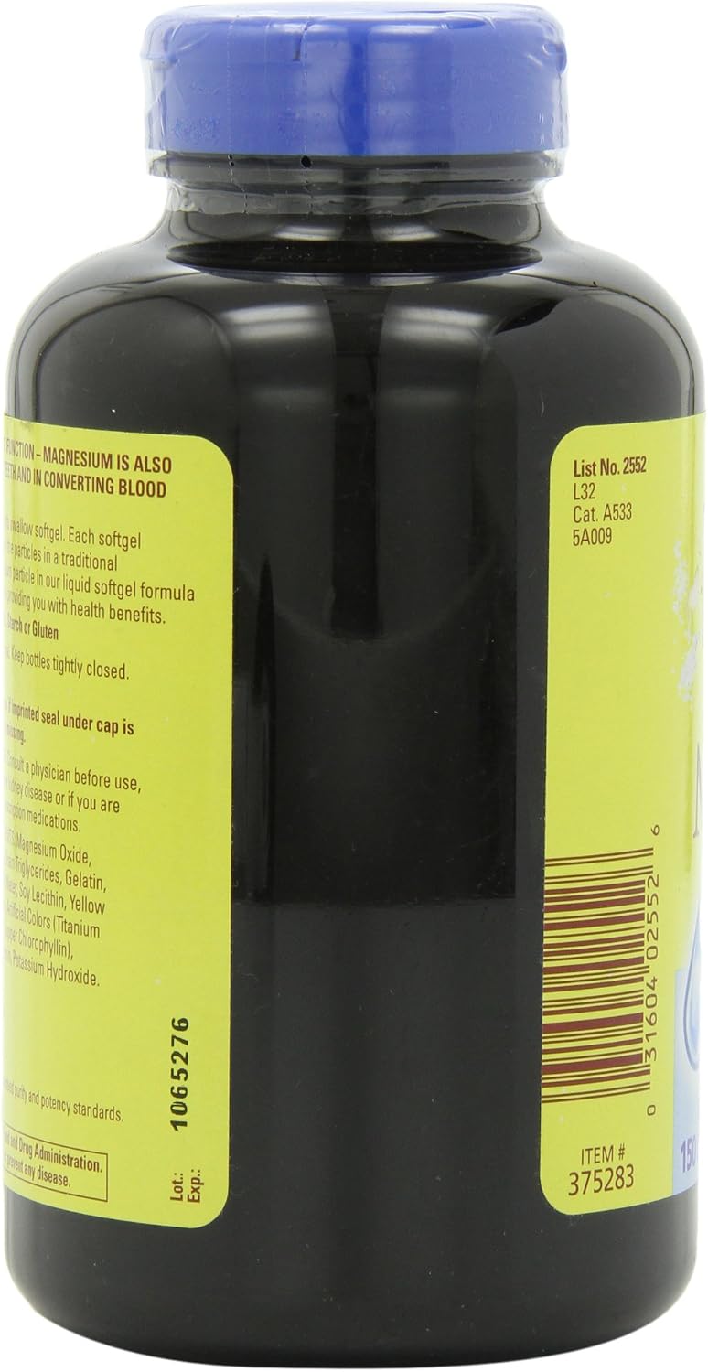 Nature Made Magnesium Oxide Extra Strength 400 mg, 110 Softgels